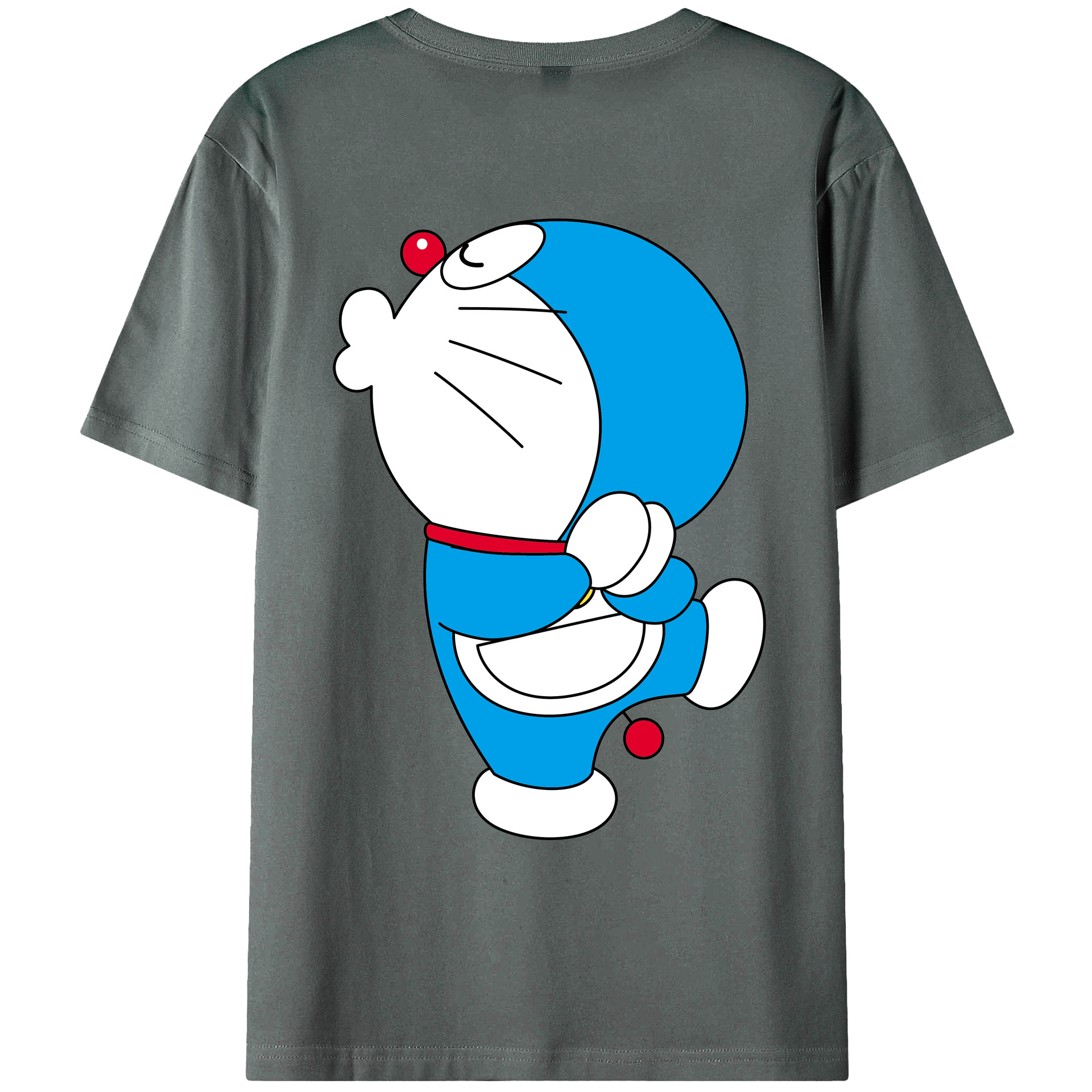 （画像用） ドラえもん Doraemon 綿100％ メンズ半袖Tシャツ（バックプリント） 通気性
